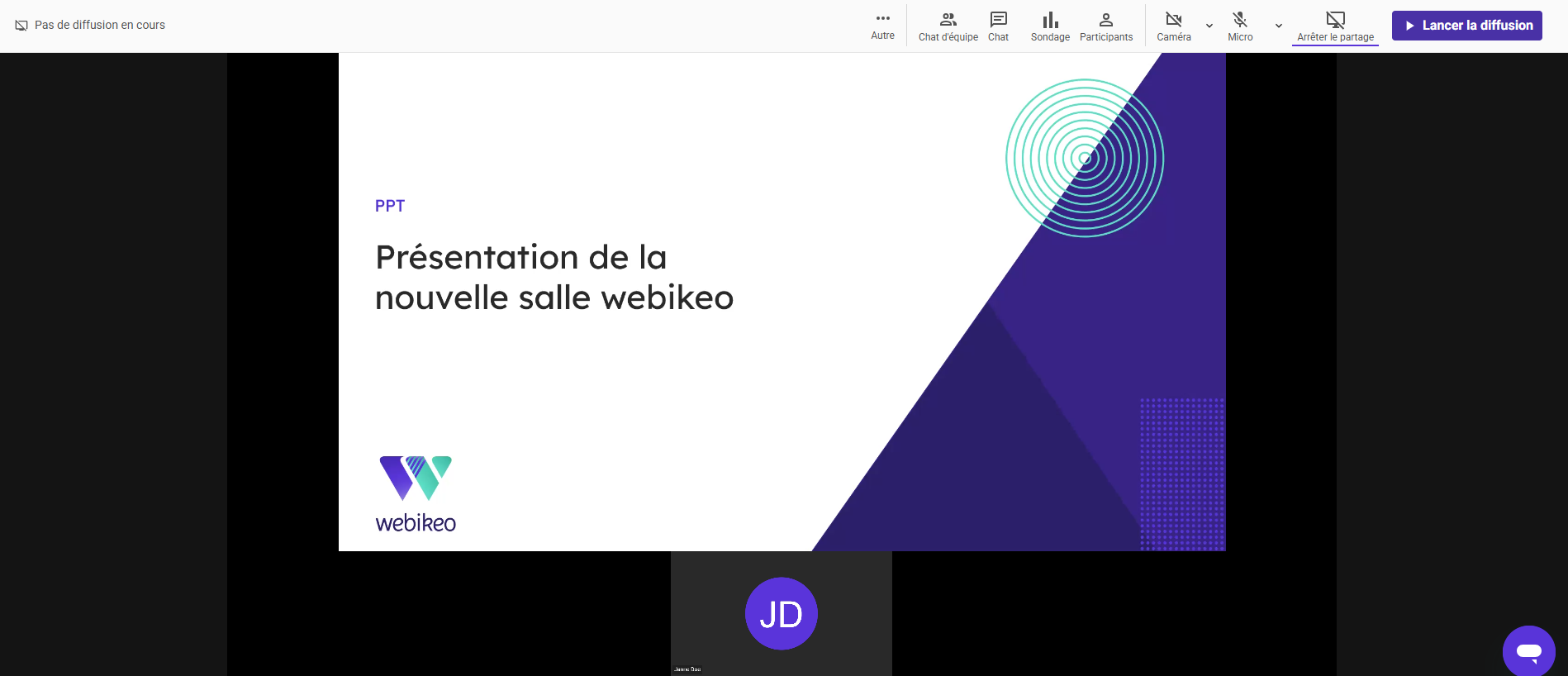 Afichage de la salle avec un partae d'écran.png